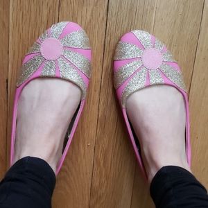 Lily & Dan pink sparkly flats